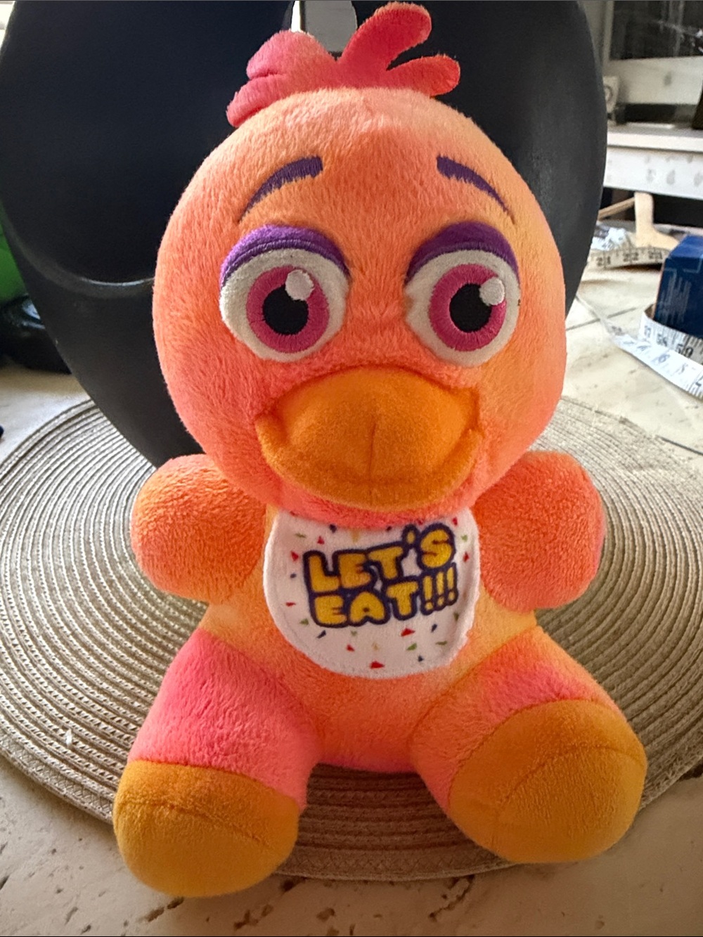 Five Nights At Freddy's 8" Plush Chicka Toy with 'LET'S EAT!!!' Bib by Funko